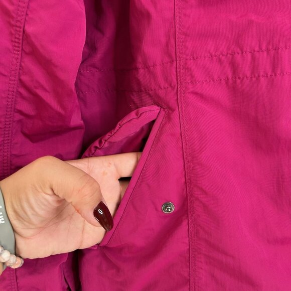 Eddie Bauer Jacket Womens Large Pink Travex Lightweight Full Zip Windbreaker - Picture 4 of 13
